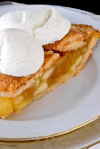 Enjoy a delicious single-crust fruit pie.