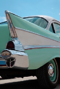 Old cars become antiques when they are treasured by the owner and others alike.