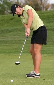 Women golfers can look fashionable while playing eighteen holes.