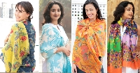 An ordinary outfit is transformed into spectacular fashion with a print shawl