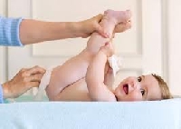 Changing a diaper is as easy as one, two, pee