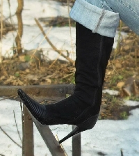 Wearing high heels in the winter can be super-stylish, not painful!