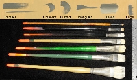 The two main things to look for in oil paint brushes are size and shape.