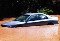 A wet car interior is gross and stinky. Start baling.