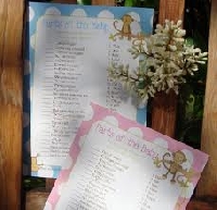 Free printable baby shower games provide good and cheap fun