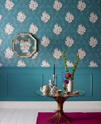 Vintage floral wallpaper adds timeless charm to a home