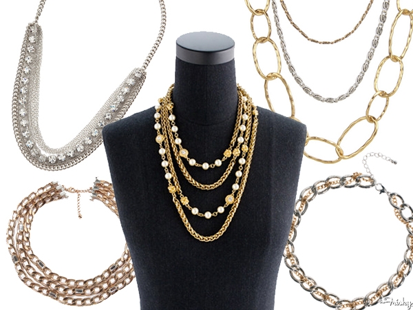 Types of chains for necklaces vary greatly in length, design and style