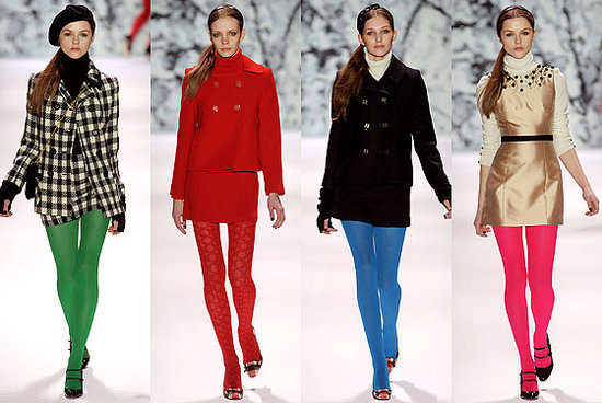 Wondering how to wear colored tights? Just about any way you want to will work!
