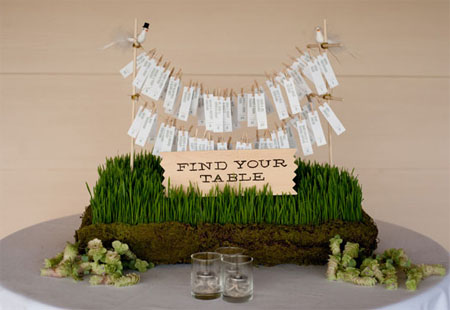 Organize wedding seating cards in a clear, beautiful way