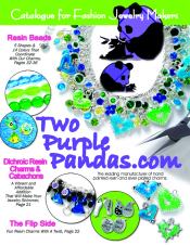 Two Purple Pandas - Charms