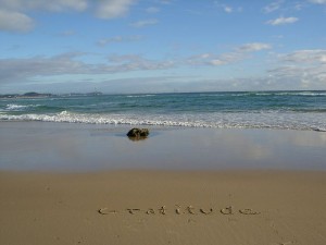 Practicing gratitude is a way to center yourself