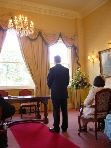 Standing alone at the alter is an unwelcome wedding mishap