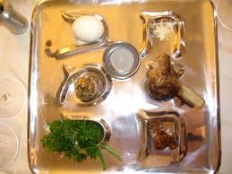 Bitter herbs are offered during seder dinner as a Passover celebration tradition