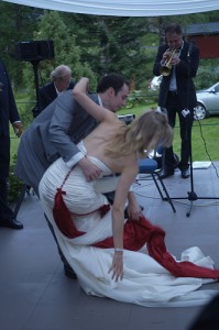 Spills, falls and trips are serious wedding mishaps