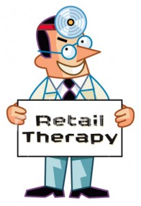 Retail therapy is excellent for cheering you up