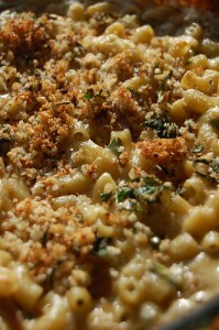 An extravagant macaroni and cheese recipe includes truffles