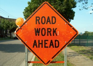 Road work is a sign of Spring