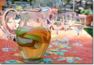 A pitcher of sangria is a refreshing beverage for your backyard cookout