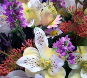 Silk flowers are an excellent stand in for spring gardening efforts