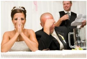 Best man speech can become a serious wedding mishap