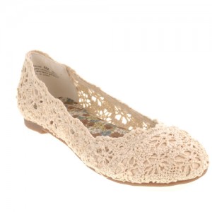 Textures like lace are a spring shoe fashion trend