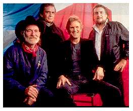 The Highwaymen are on the list of the top ten most famous folk music artists