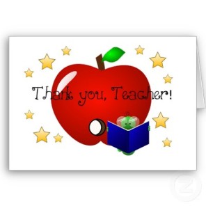 One of the top ten ways to thank a teacher