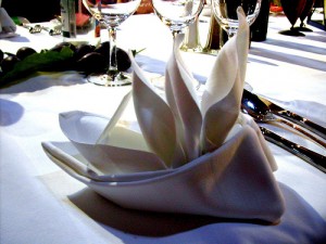 One of the top ten ways of folding napkins