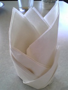 One of the top ten ways of folding napkins