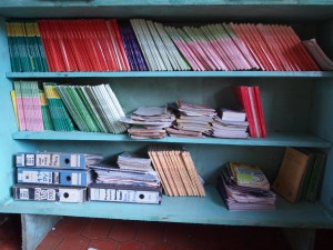 Books on shelf