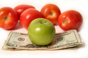 basic cooking tips green and red apples and cash