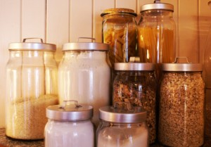 basic cooking tips glass jars in pantry