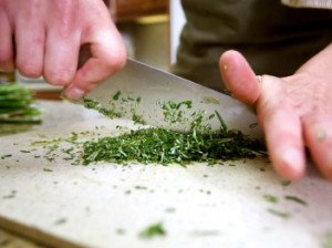 basic cooking skills knife chopping parsley