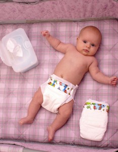 changing diapers