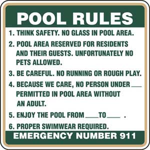 pool rules