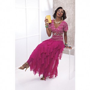 beaded pink dress