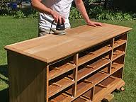 sanding furniture