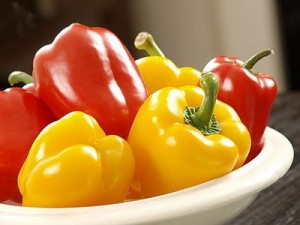 red yellow peppers