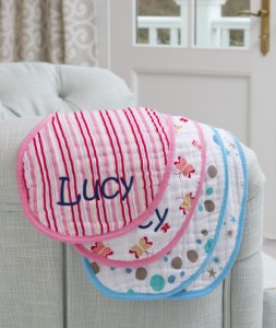 Personalized baby bibs and other baby gifts