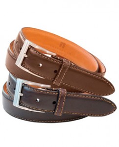 three leather belts