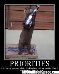 drinking beer