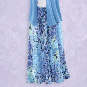 blue skirt