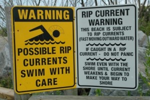 rip tide warning