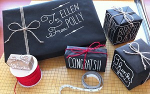 top 10 unusual Christmas gift wrap ideas blackboard paper
