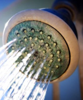 showering at college