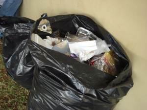 trash bag contents