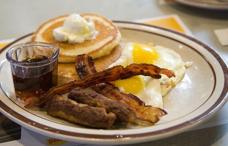 Pancakes, Bacon and Eggs