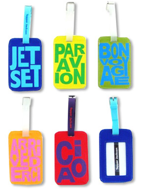 Colorful luggage tags
