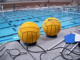 water polo balls and net