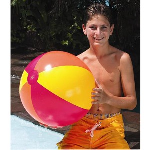boy with beach ball